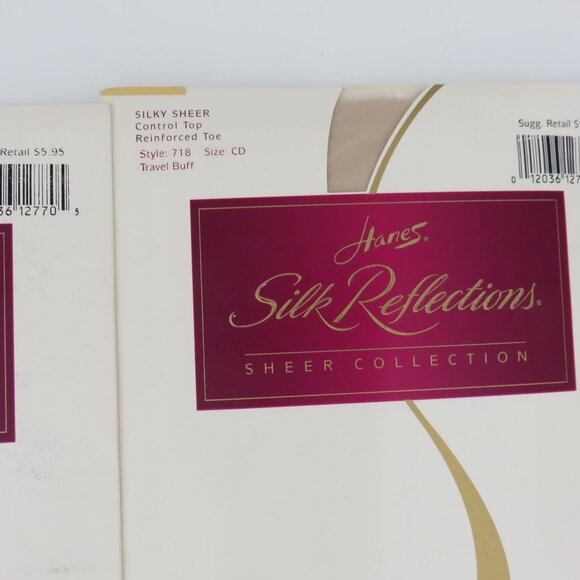 Vintage Hanes Lot of 9 Pantyhose Varied Sizes and Colors 1990s 2000s NEW Unused - Picture 7 of 16